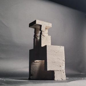 Foto av abstrakt skulptur.